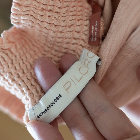 Pilcro x Anthropologie Peach Pink Ruffle Wrap Skirt with Pockets - Picture 4 of 5